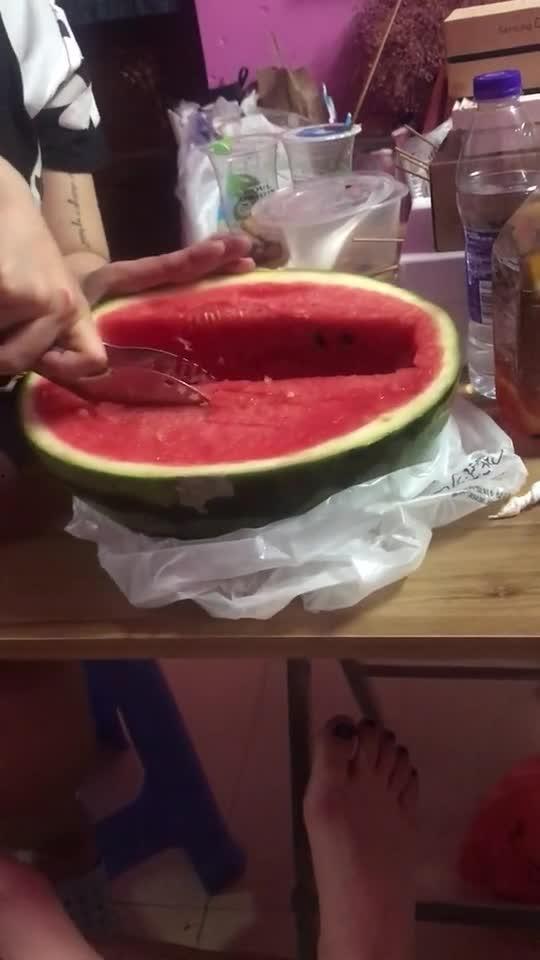 宿舍兔兔吃瓜,欢乐吃瓜日常